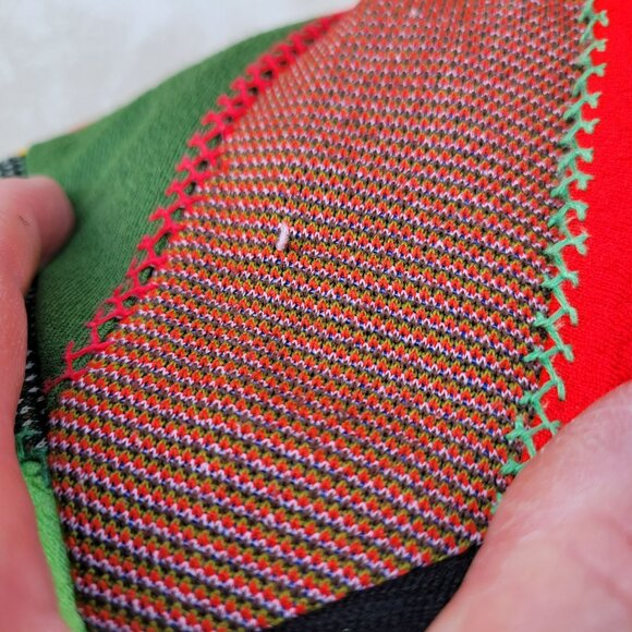 Vintage Crazy Quilt Throw Pillow Polyester 18x18 Handmade Patchwork Embroidered - Picture 11 of 16